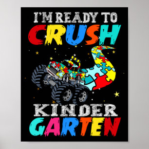 Affiche Camion drôle autisme puzzle écraser la nurserie re