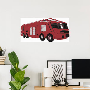 Affiche Camion-feu futuriste