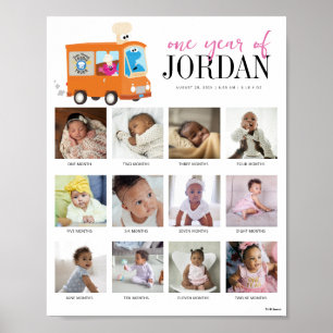 Affiche Camion fourrage de la rue Sesame Une année de 12 m