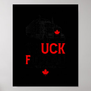Affiche Camion Fudeau Anti Justin Trudeau Free Canada