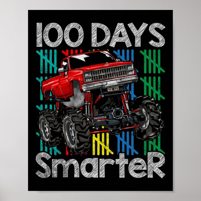 Affiche Camion Monster 100 Jours Enfants plus intelligents (Devant)