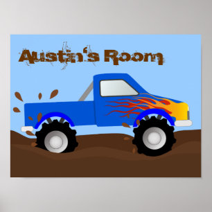 Affiche Camion Monster Muddy Personnalisé