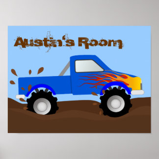 Affiche Camion Monster Muddy Personnalisé