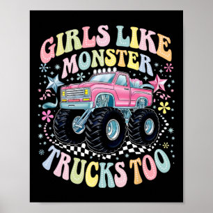 Affiche Camion Monster super Filles Anniversaires Comme Mo
