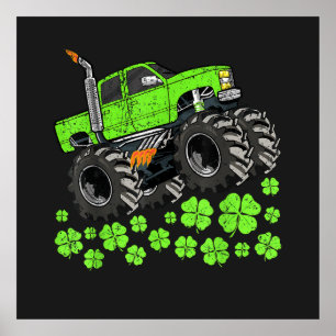 Affiche Camion Monstre Chanceux de la Saint-Patrick pour T