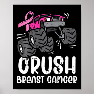 Affiche Camion Monstre Rose Enfant Sensibilisation Cancer