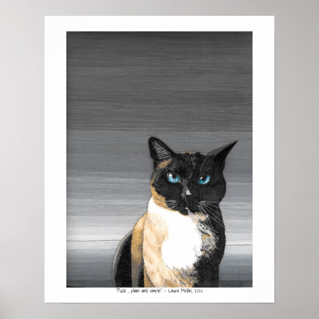 Affiche Camion, plat et simple (Devant)