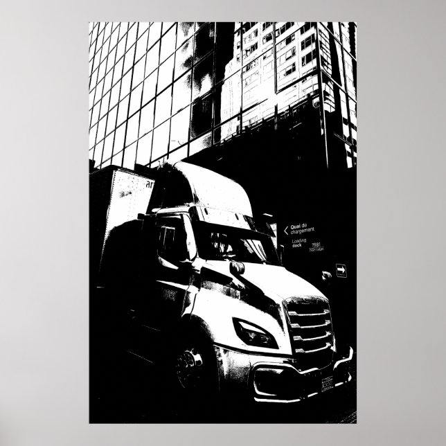 Affiche Camion Poid Lourd Posterisé à Montréal Canada (Devant)