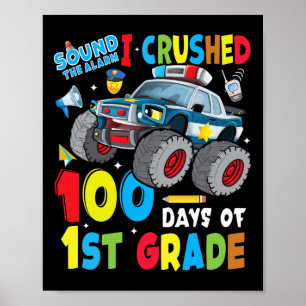 Affiche Camion Police Voiture 100 Jours D'École 1Er Classe