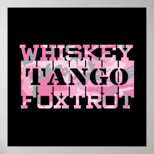 Affiche Camion rose Foxtrot Tango Whiskey Militaire