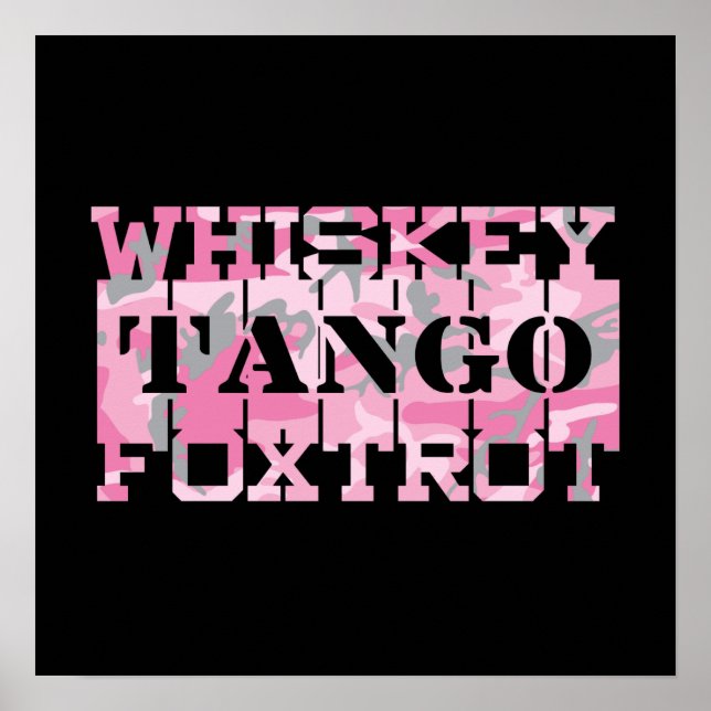 Affiche Camion rose Foxtrot Tango Whiskey Militaire (Devant)