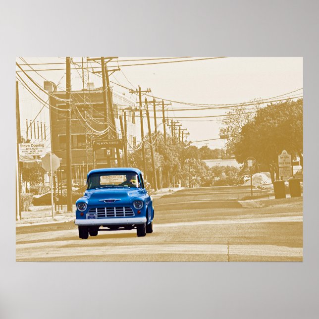 Affiche Camionnage dans le centre-ville de Georgetown, Tex (Devant)