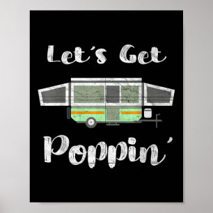 Affiche Camionnette de camping-car Tente Poppin Mobil