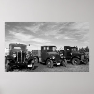 Affiche Camions antiques