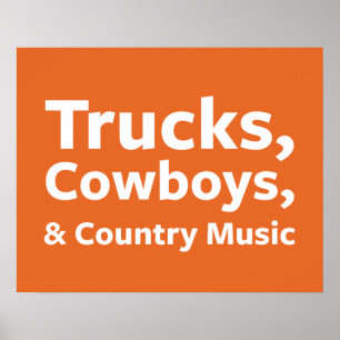Affiche Camions, cowboys et musique country