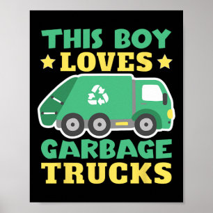 Affiche Camions Trash Toddler Garge Camion Enfants