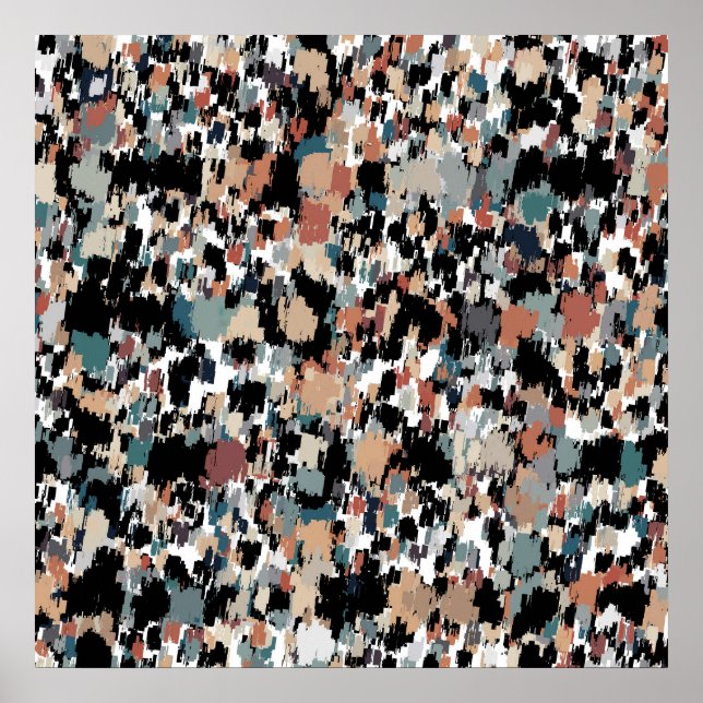 Affiche Camo Abstrait en mosaïque (Devant)