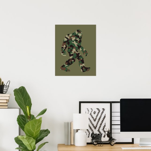 Affiche Camo Bigfoot Sasquatch (Bureau à domicile)