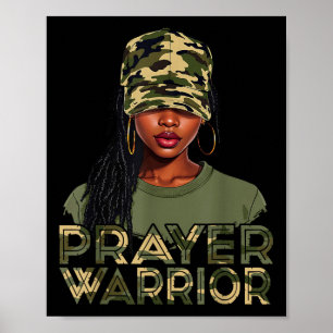 Affiche Camo Casquette Prière Guerrier Dieu Jésus chrétien