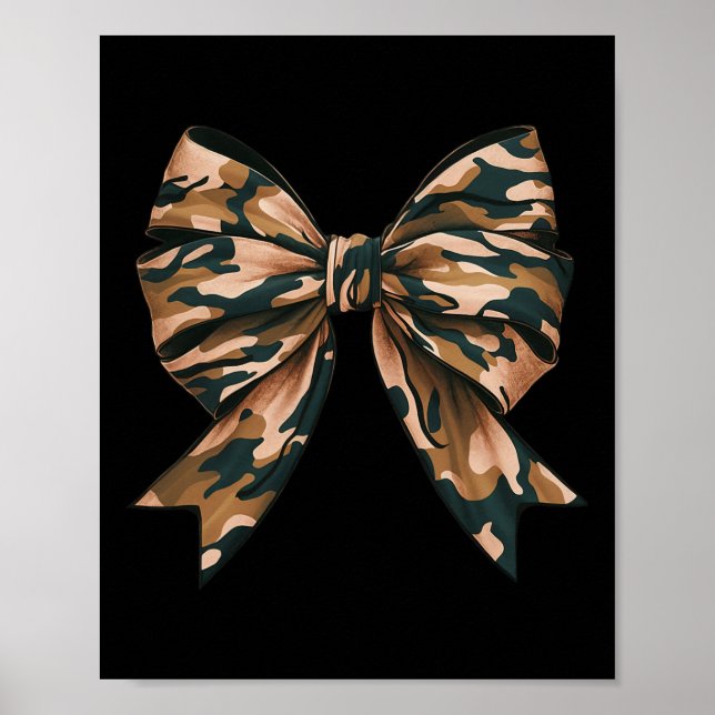 Affiche Camo Coquette Bow Chasse au canard Chasse au canar (Devant)