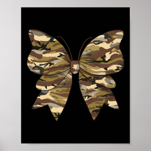 Affiche Camo Coquette Bow Chasse au canard Femmes Mignonne