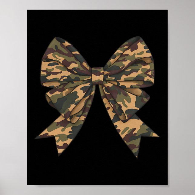 Affiche Camo Coquette Bow Chasse au canard Filles Enfants  (Devant)