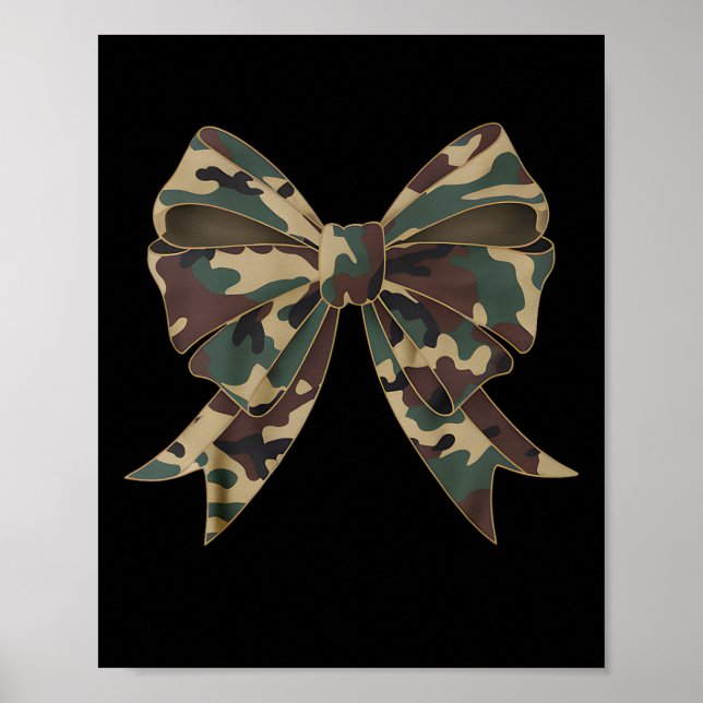 Affiche Camo Coquette Bow Chasse au canard Filles Enfants  (Devant)