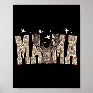 Affiche Camo maman chasse de cerf camouflage fête des mère