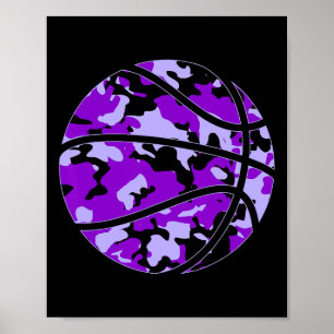 Affiche Camo Sketll Violet - Sketll Camouflage Violet