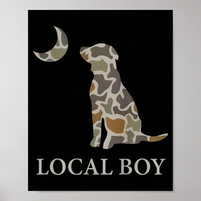 Affiche Camo Southern Local Boy Duck Hunting Black Lab Out (Devant)