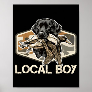 Affiche Camo Sud Local Garçon Chasse au Canard Lab Noir So