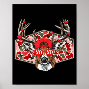 Affiche Camo Xoxo Saint-Valentin Saison de chasse au cerf