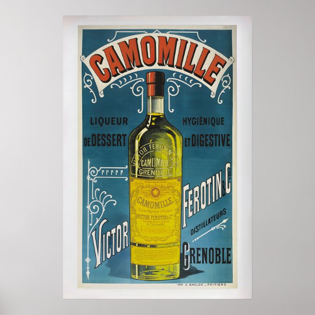 Affiche Camomille Liqueur de Dessert Victor Ferotin & Cie (Devant)