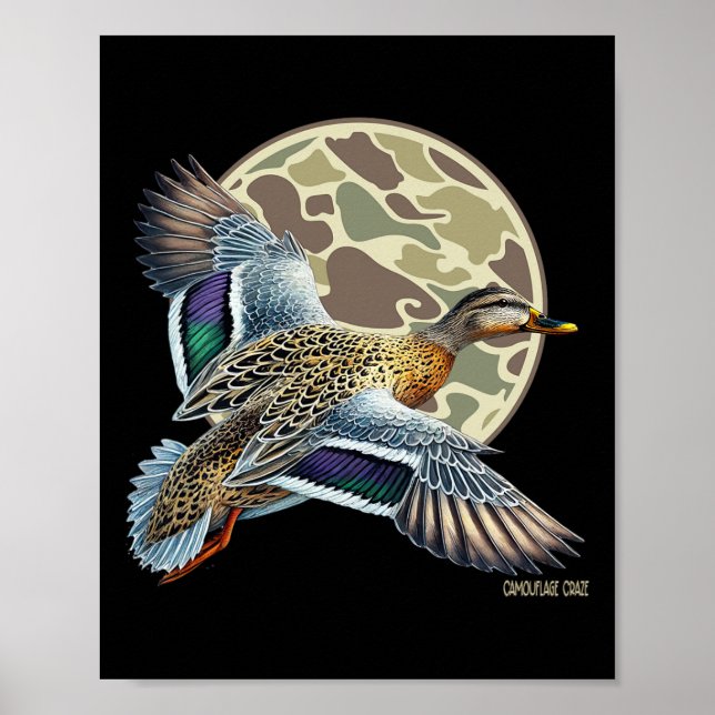 Affiche Camouflage Camouflage Camo Chasse de canard C (Devant)
