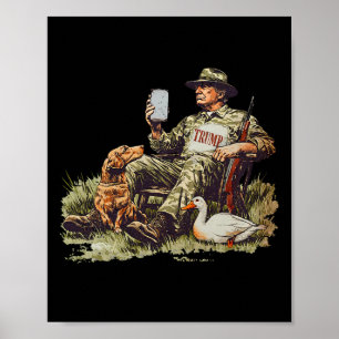 Affiche Camouflage de Trump de chasse Saison de chasse de 