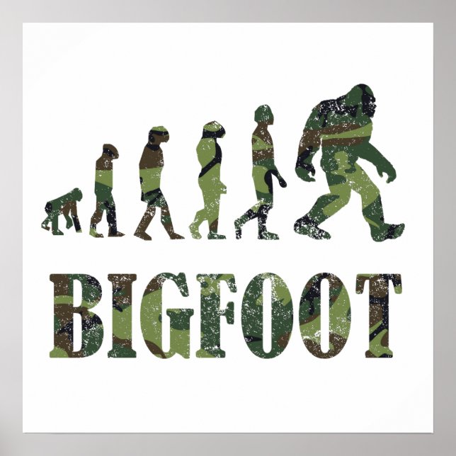 Affiche Camouflage en détresse Bigfoot Evolution (Devant)