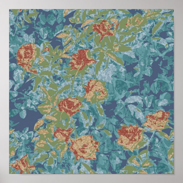 Affiche Camouflage et flowers (Devant)