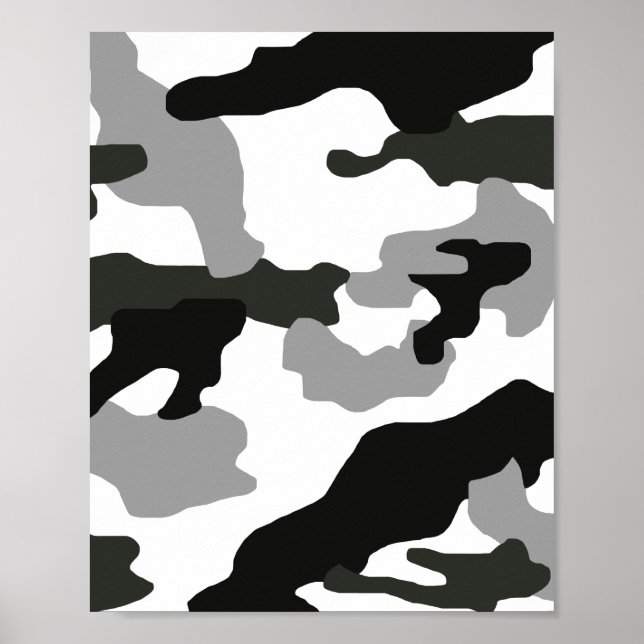 Affiche Camouflage gris urbain no 15 imprimé (Devant)