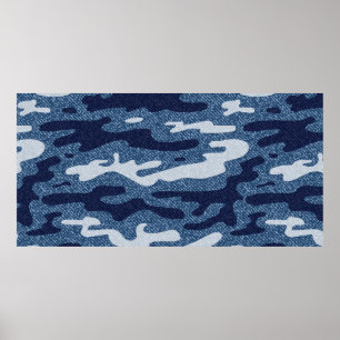 Affiche Camouflage Jeans Arrière - plan. Denim vintage loc