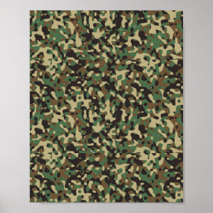 Affiche Camouflage patterned
