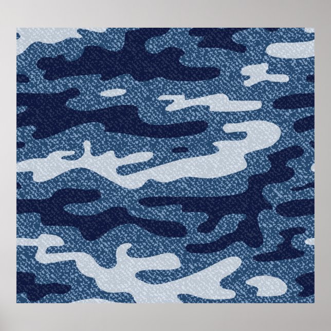 Affiche Camouflage tacheté Denim Jeans Motif (Devant)