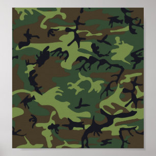 Affiche Camouflage vert
