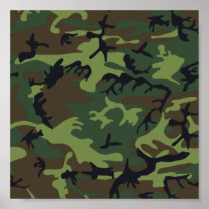 Affiche Camouflage vert