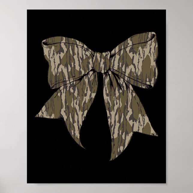 Affiche Camouflage Vieux Camo Bow Camo Coquette Chasse aux (Devant)