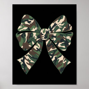 Affiche Camouflage Vieux Camo Bow Camo Coquette Chasse aux