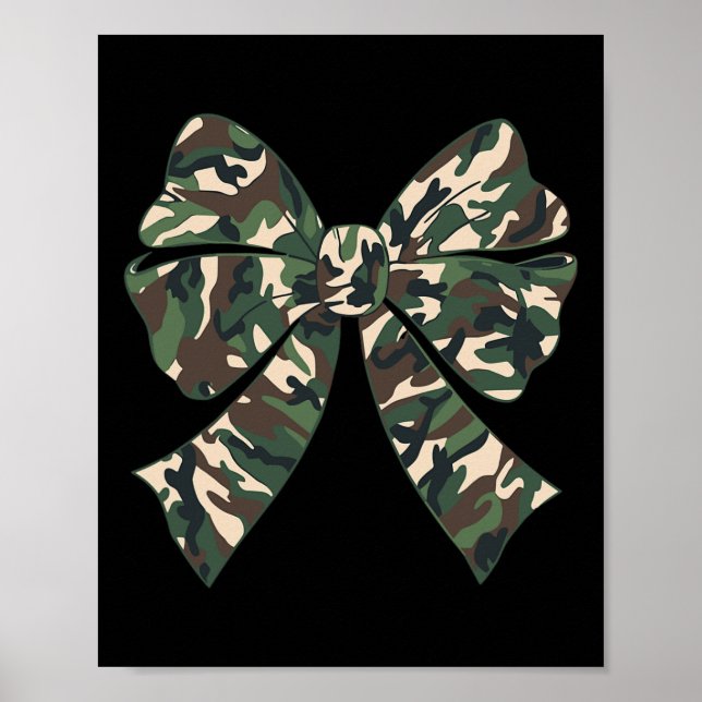 Affiche Camouflage Vieux Camo Bow Camo Coquette Chasse aux (Devant)