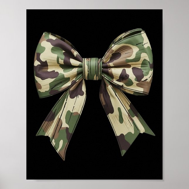 Affiche Camouflage Vieux Camo Bow Camo Coquette Chasse aux (Devant)