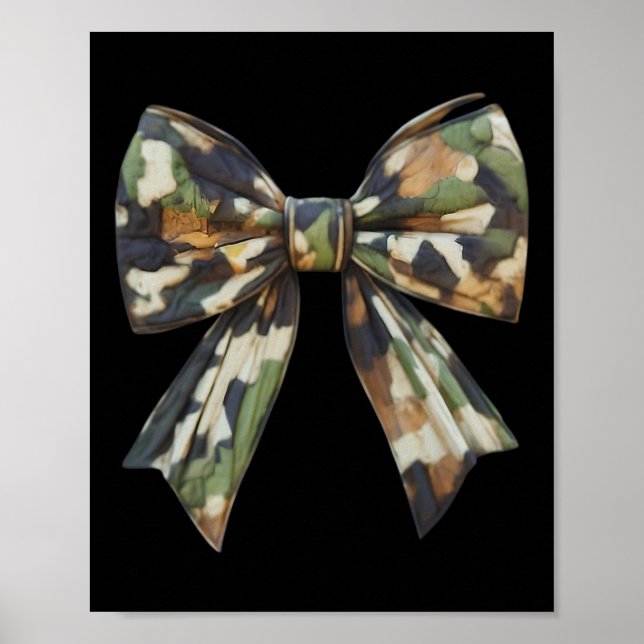 Affiche Camouflage Vieux Camo Bow Camo Coquette Chasse aux (Devant)