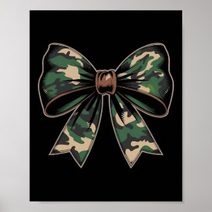Affiche Camouflage Vieux Camo Bow Camo Coquette Chasse aux