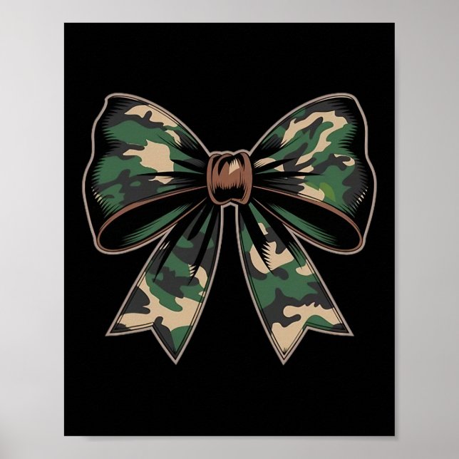 Affiche Camouflage Vieux Camo Bow Camo Coquette Chasse aux (Devant)